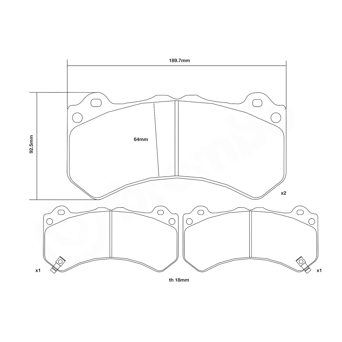 Brembo Sport Brake Pads 07.B314.72-HP2 (Front)