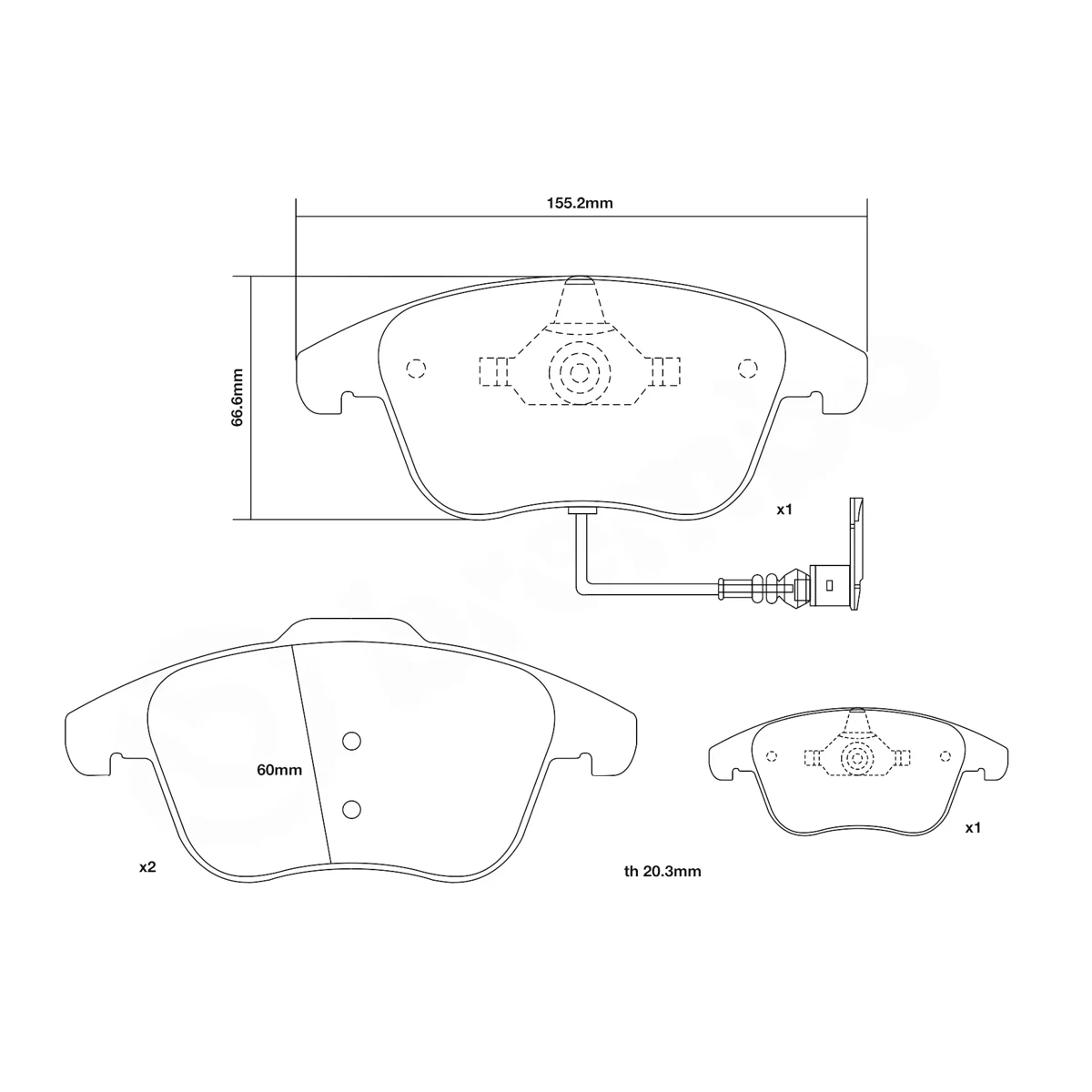 Brembo Sport Brake Pads 07.D435.04-HP2 (Front)