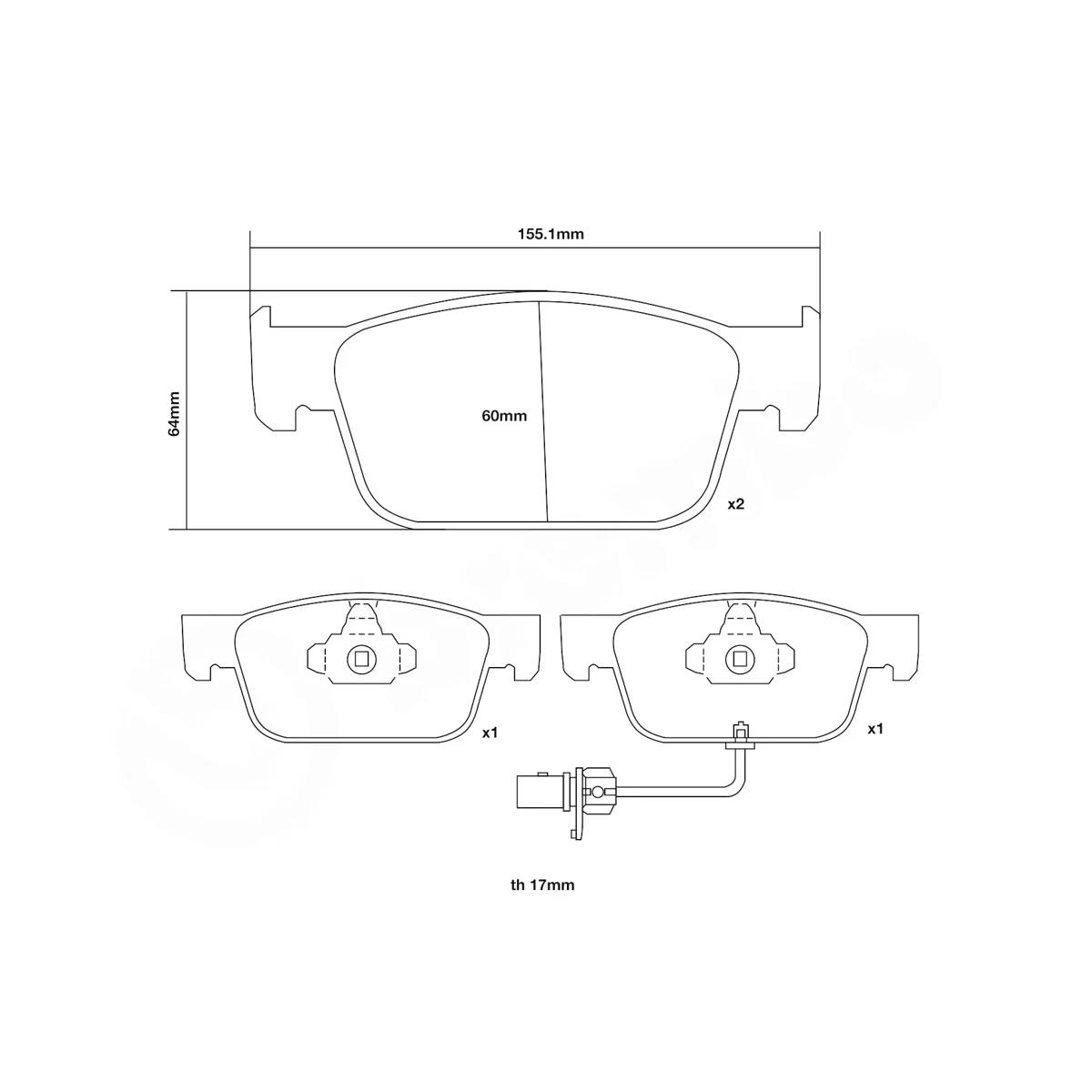 Brembo Sport Brake Pads 07.D435.39-HP2 (Front)