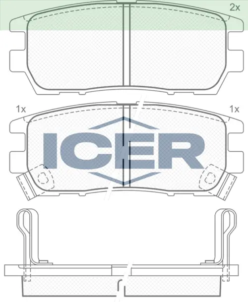 ICER Brake Pads 140980 (Rear)