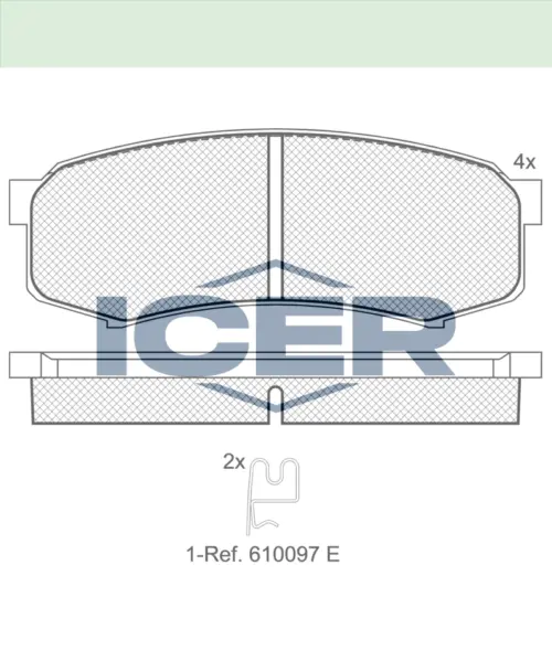 ICER Brake Pads 141027 (Rear)