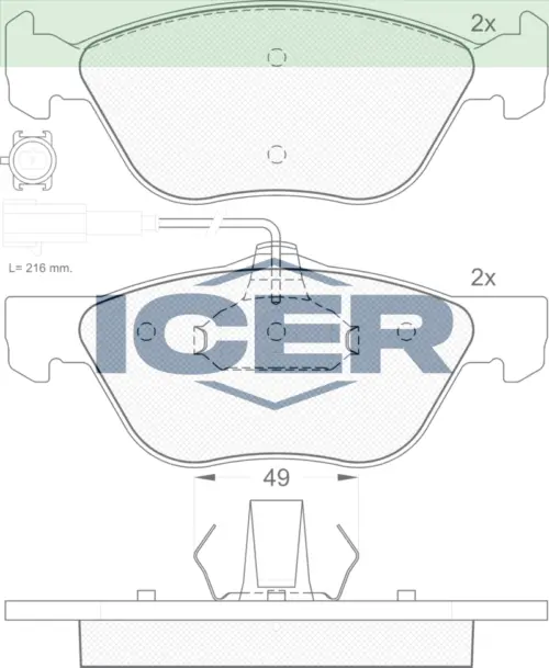 ICER Brake Pads 181283 (Front)