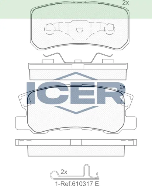 ICER Brake Pads 181375 (Rear)