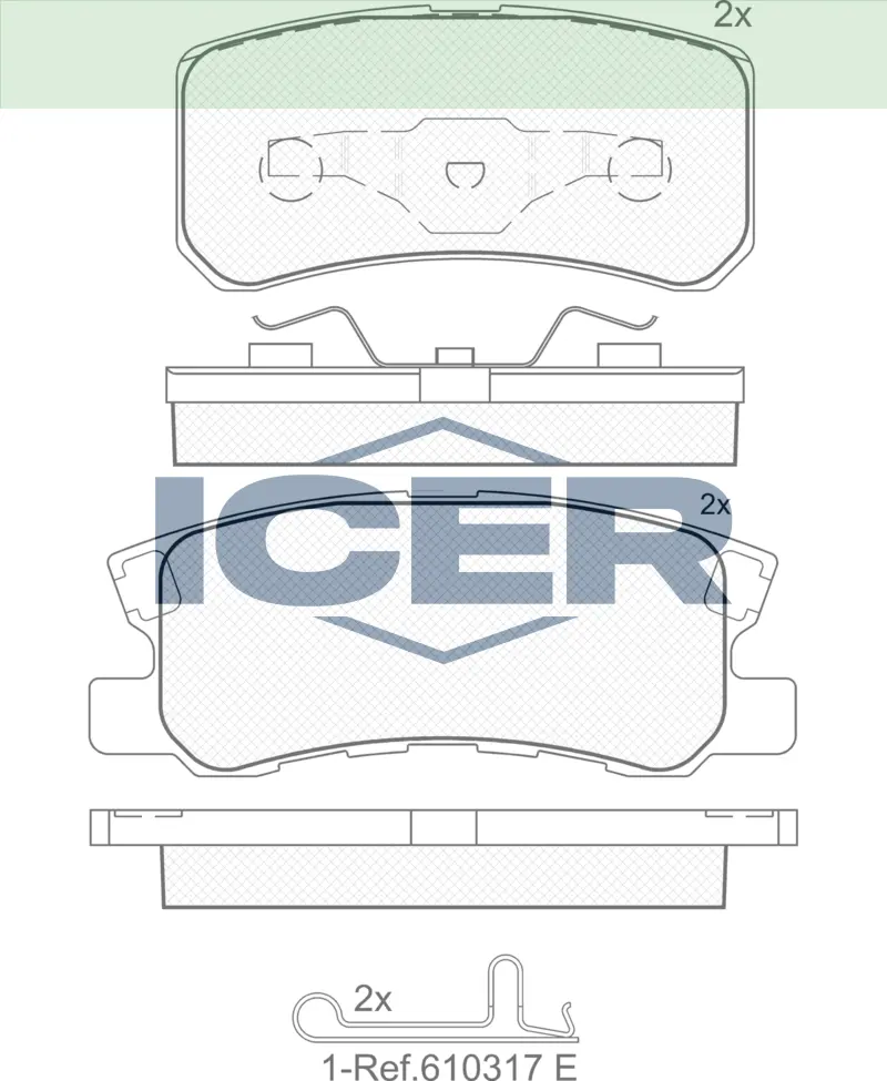 ICER Brake Pads 181375 (Rear)