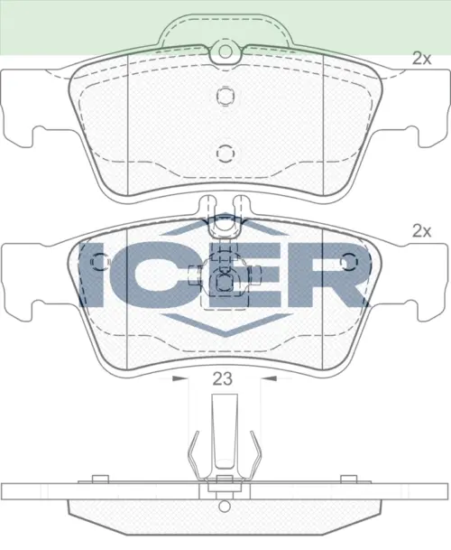 ICER Brake Pads 181576 (Rear)