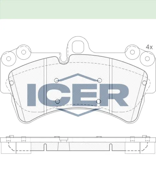 ICER Brake Pads 181595 (Front)