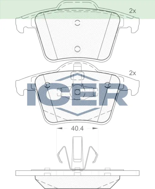 ICER Brake Pads 181612 (Rear)