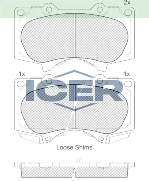 ICER Brake Pads 181665 (Front)