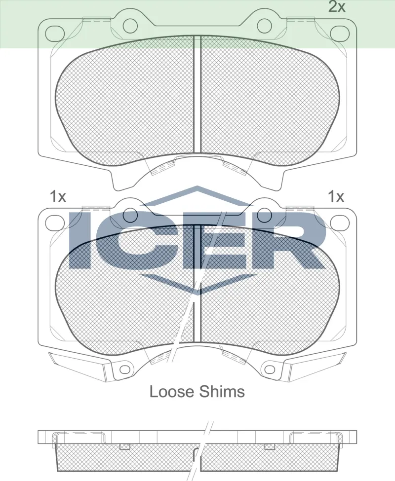 ICER Brake Pads 181665 (Front)