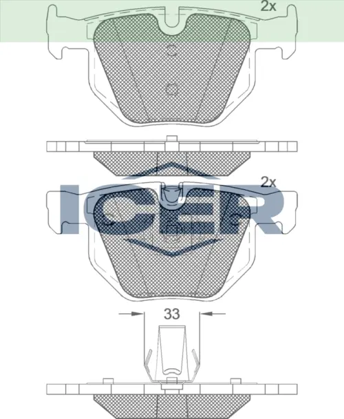 ICER Brake Pads 181685-202 (Rear)