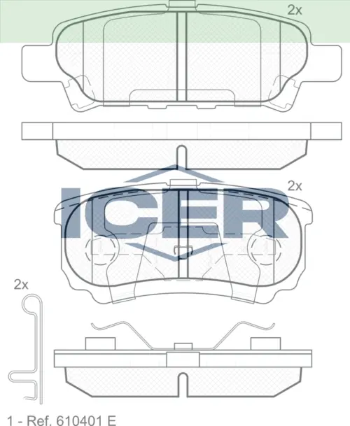 ICER Brake Pads 181746 (Rear)