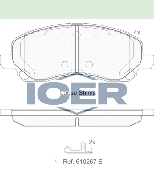 ICER Brake Pads 181806 (Front)
