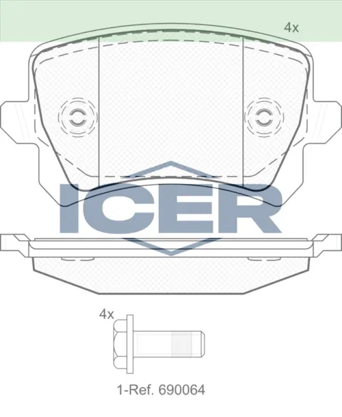 ICER Brake Pads 181857 (Rear)