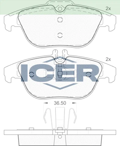 ICER Brake Pads 181863 (Rear)