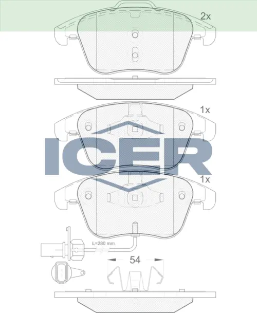 ICER Brake Pads 181864 (Front)
