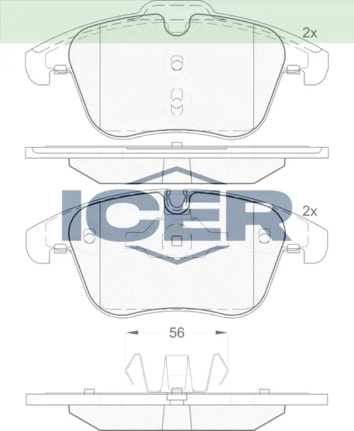 ICER Brake Pads 181885 (Front)