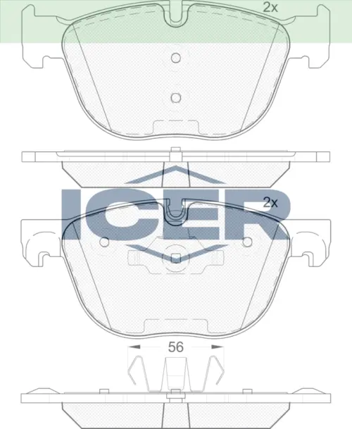ICER Brake Pads 181919 (Front)