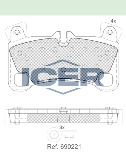 ICER Brake Pads 181922 (Rear)