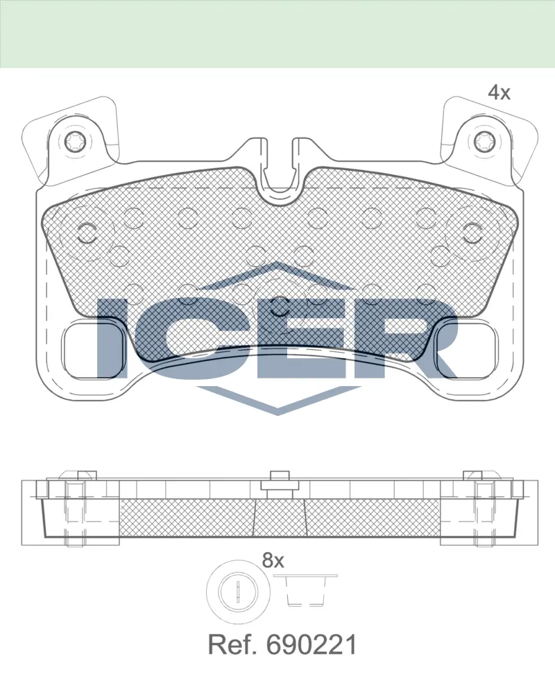 ICER Brake Pads 181922 (Rear)