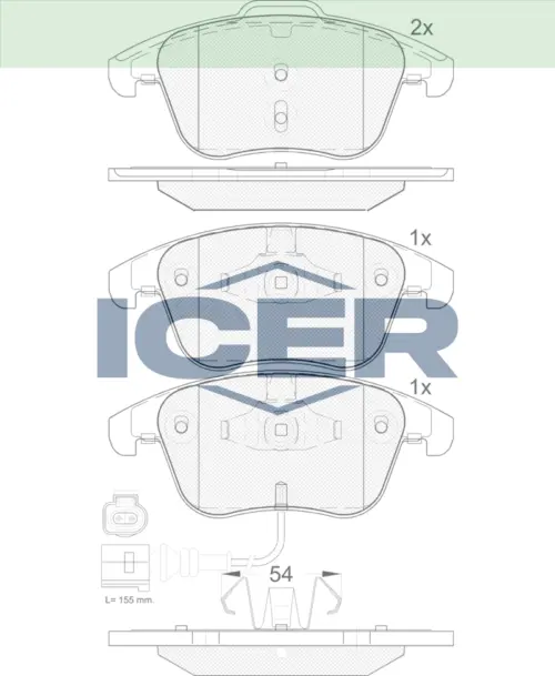ICER Brake Pads 181923 (Front)
