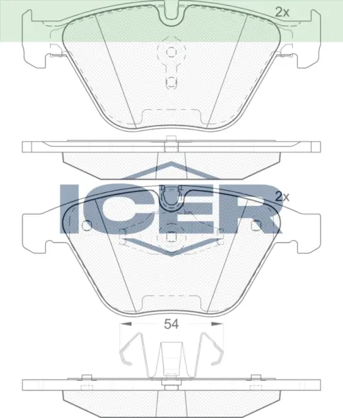 ICER Brake Pads 181940 (Front)