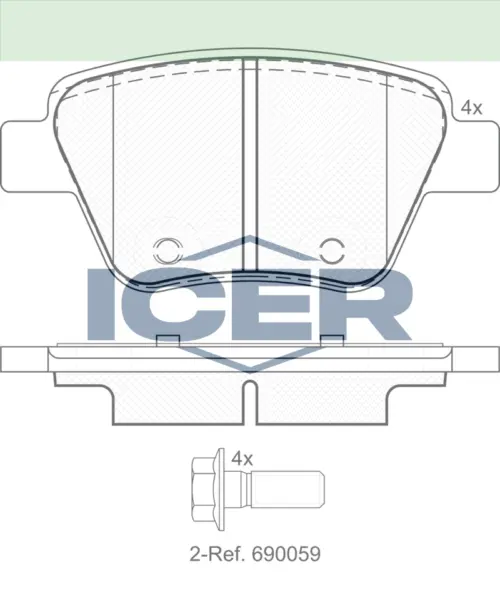 ICER Brake Pads 181967 (Rear)