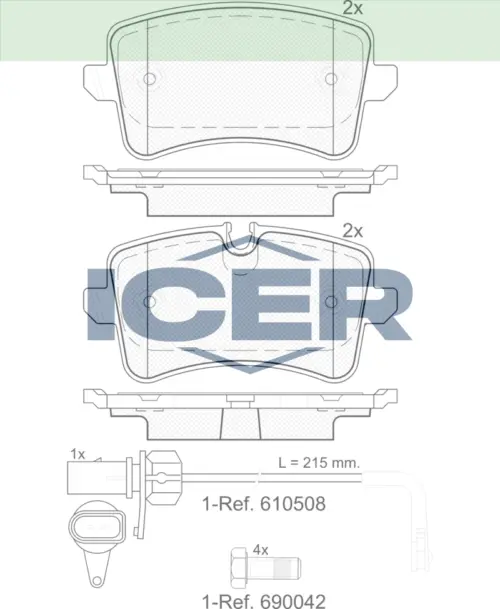 ICER Brake Pads 181986-203 (Rear)