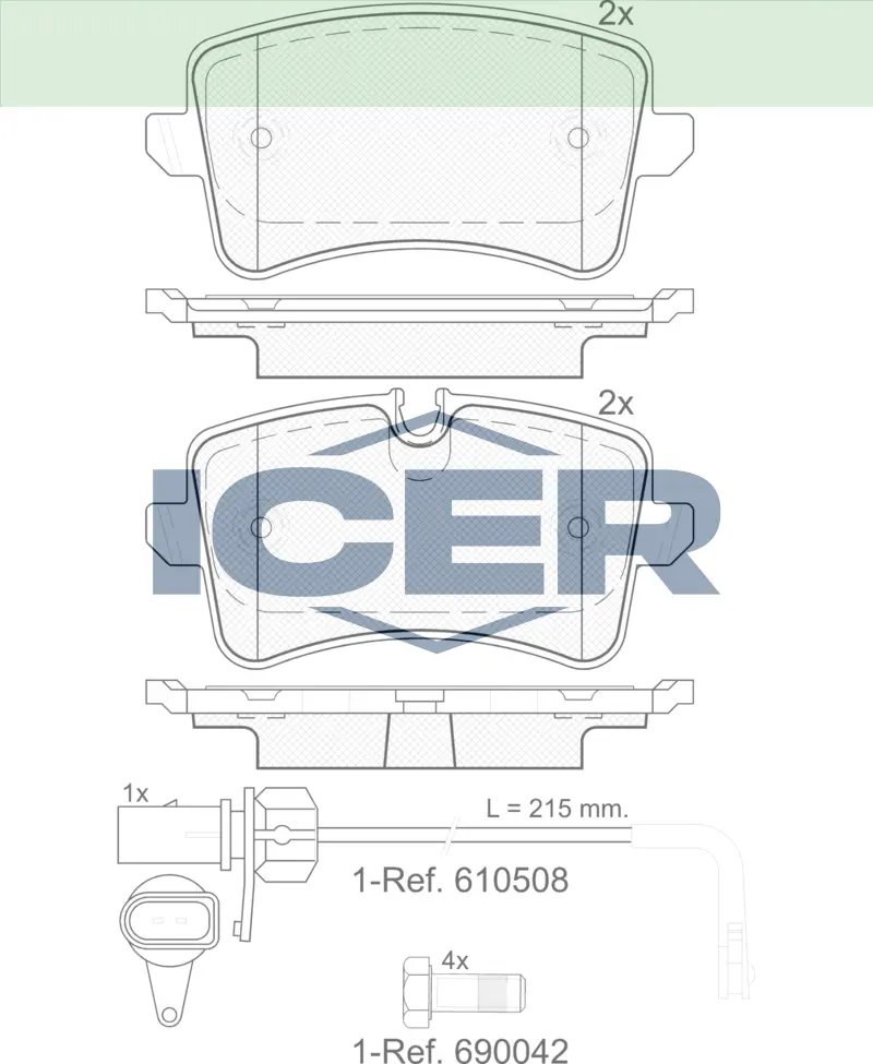 ICER Brake Pads 181986-203 (Rear)