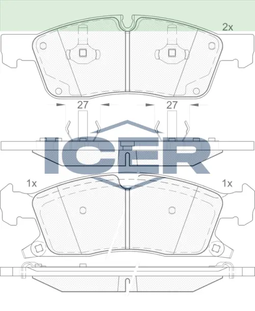 ICER Brake Pads 181988 (Front)