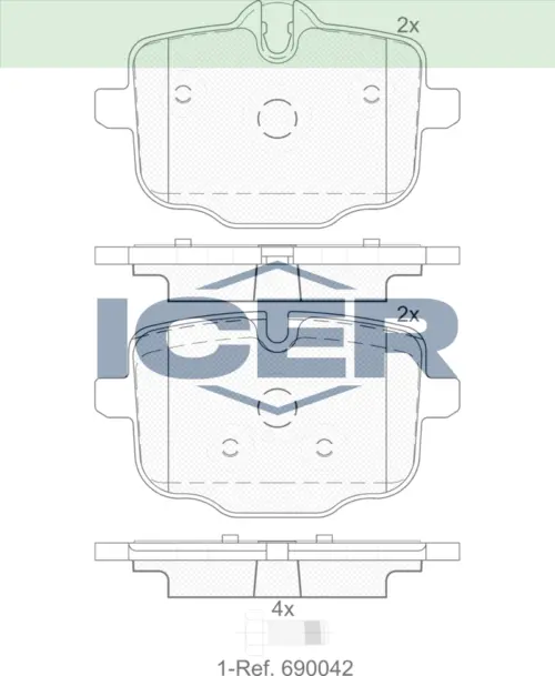 ICER Brake Pads 182005 (Rear)