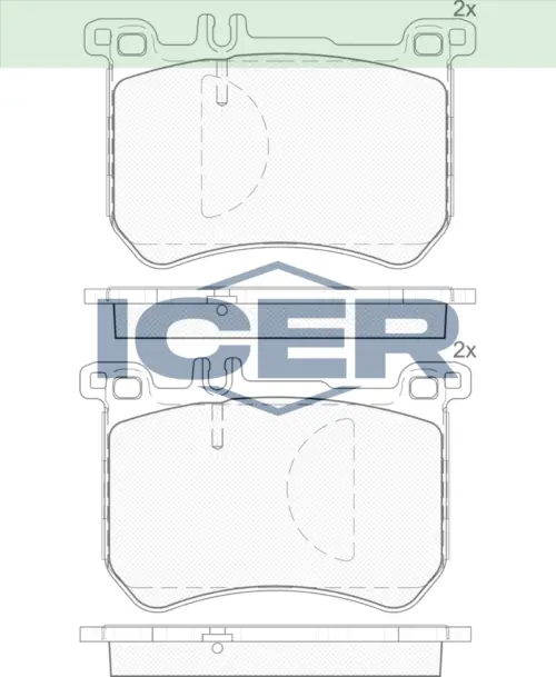 ICER Brake Pads 182100 (Front)