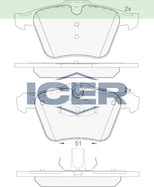ICER Brake Pads 182149 (Front)