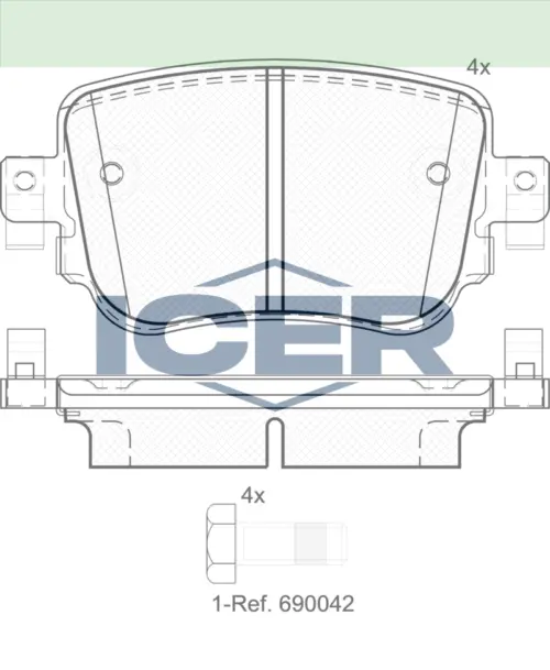 ICER Brake Pads 182152 (Rear)