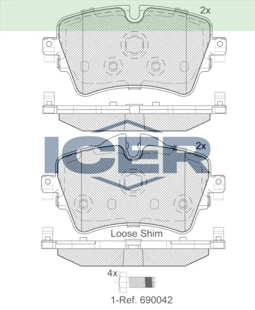 ICER Brake Pads 182211 (Front)