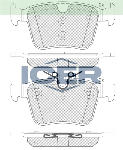 ICER Brake Pads 182232 (Rear)