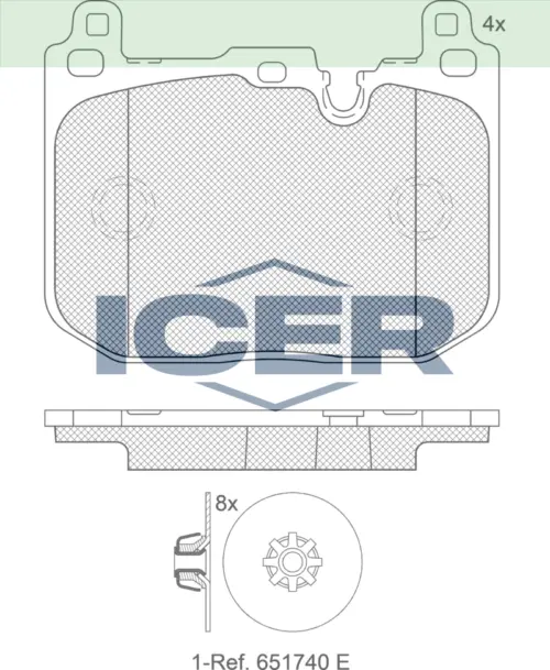 ICER Brake Pads 182247 (Front)