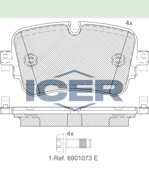 ICER Brake Pads 182248 (Rear)
