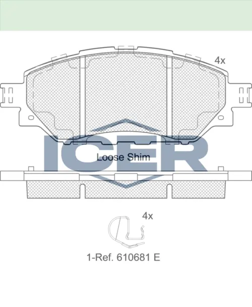 ICER Brake Pads 182252 (Front)