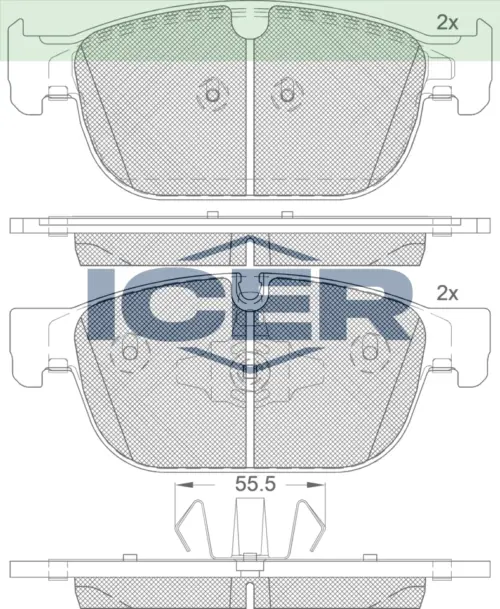 ICER Brake Pads 182272 (Front)