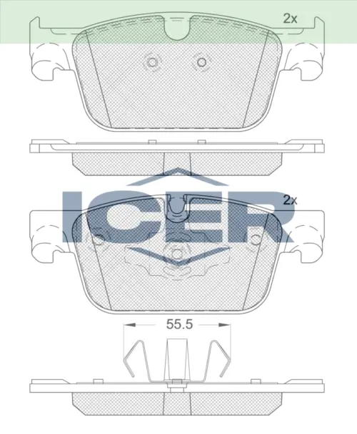 ICER Brake Pads 182276 (Front)
