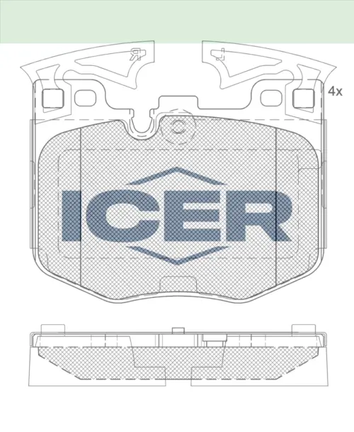ICER Brake Pads 182280 (Front)