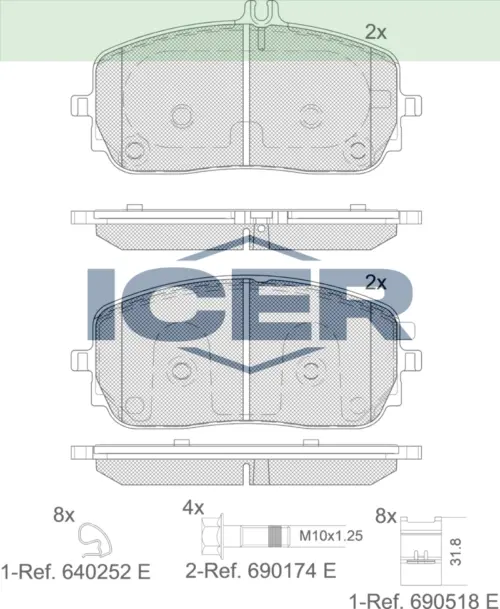 ICER Brake Pads 182331 (Front)
