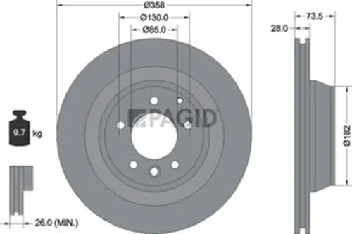 Pagid OEM Brake Disc 54514NC (Rear)