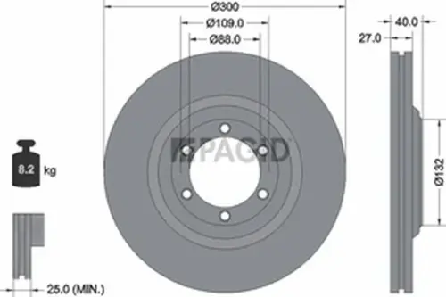 Pagid OEM Brake Disc 55824NC (Front)