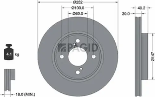 Pagid OEM Brake Disc 56037NC (Front)
