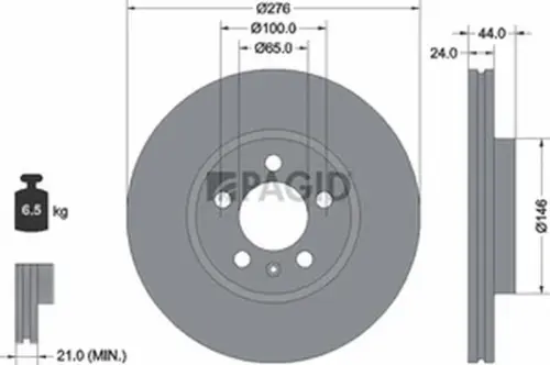 Pagid OEM Brake Disc 56137NC (Front)