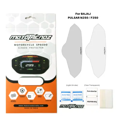 Speedo Protection Film: Motorcycle Screen Protector - Bajaj Pulsar N250 / F250 Pack of 2