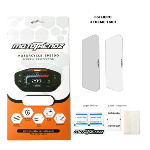 Speedo Protection Film: Motorcycle Screen Protector - Hero Xtreme 160R Pack of 2