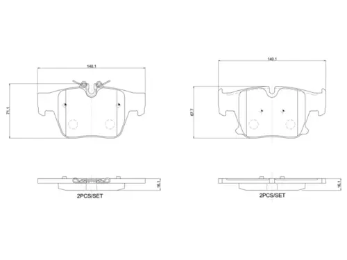 Brembo Brake Pads P06127 (Rear)