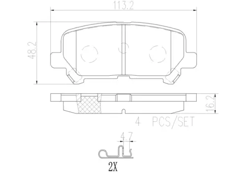 Brembo Brake Pads P28082 (Rear)